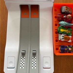 Kids Toy Car Racing Set with Orange and Gray Track